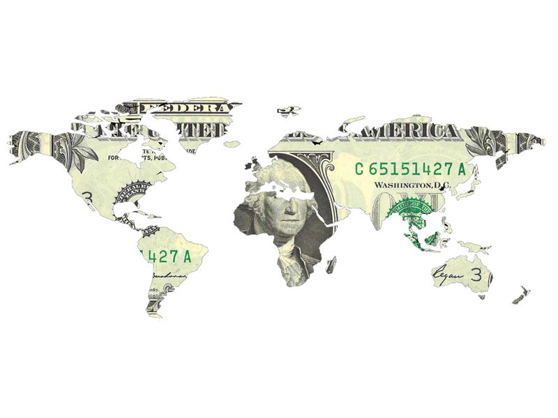 One dollar bill art